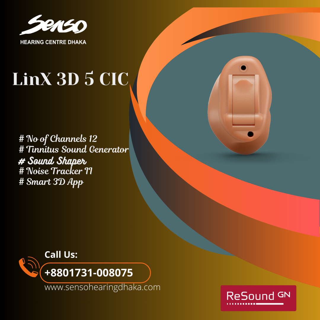 The contents of the ReSound LiNX 3D 5 CIC hearing aid package typically include:
1.	Hearing Aids: The actual hearing aids, custom-fitted for your ears.
2.	Batteries: Depending on the model, it may come with disposable batteries or a rechargeable option.
3.	Battery Replacement Tool: A small tool to help with battery changes, if applicable.
4.	Cleaning Tools: Brushes or picks for maintaining the hearing aids.
5.	User Manual: Instructions on how to use, adjust, and care for your hearing aids.
6.	Quick Start Guide: A simplified guide to get you started quickly.
7.	Travel Case: A protective case for storing the hearing aids when not in use.
8.	Ear Wax Guards: Replacement guards to protect the device from earwax buildup.
9.	Tinnitus Management Options: Information or options if the model includes tinnitus relief features.
10.	Warranty Information: Details about the warranty coverage and how to register.
Always check with your hearing healthcare provider for the specific contents included with your hearing aid, as packages may vary.