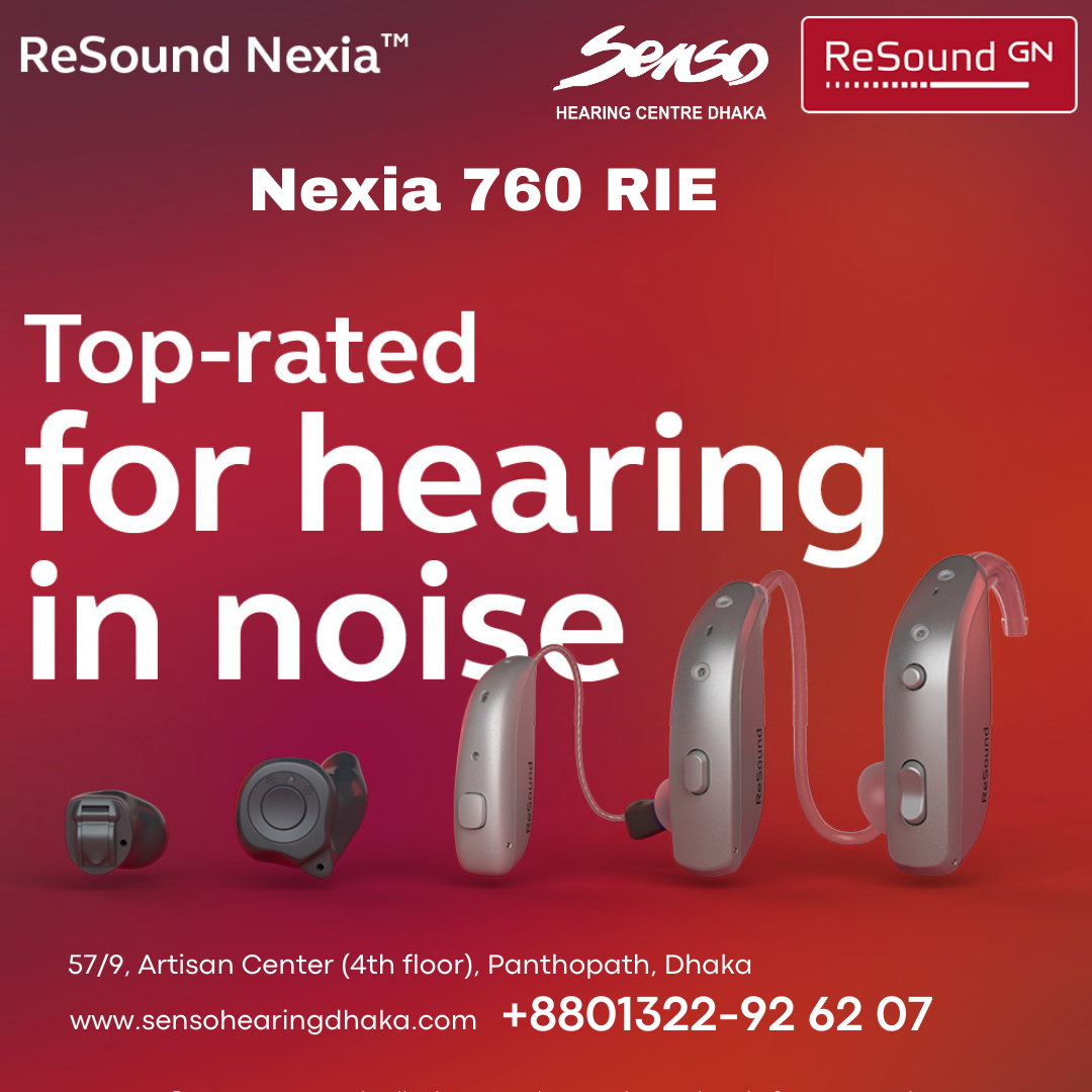 ReSound Nexia 760 RIE Rechargeable Digital Hearing Aid
Hear Life in Full Clarity, Powered by Innovation
The ReSound Nexia 760 RIE Rechargeable Digital Hearing Aid combines the most advanced hearing technology with an elegant, user-friendly design. Engineered to deliver superior sound quality, unmatched comfort, and seamless connectivity, the Nexia 760 provides a personalized hearing experience that adapts to your needs—whether you're in a quiet room or a noisy street.
________________________________________
Key Features
1. Rechargeable & Hassle-Free
Enjoy all-day hearing with the ReSound Nexia 760’s high-capacity lithium-ion rechargeable battery. A full charge provides up to 30 hours of continuous use, with quick recharging in just 3 hours. Forget about the hassle of changing small batteries—simply place your hearing aids in their charging case overnight, and they’ll be ready to go the next day.
2. Superior Sound Quality
Experience rich, clear sound wherever you go. The ReSound Nexia 760 is built with advanced Sound Clarity technology and features 360-degree directional microphones, ensuring you hear every detail, whether you're talking in a crowded restaurant or in a quiet room. The Smart Gain technology adjusts sound levels automatically for optimal hearing in different environments.
3. Customizable Hearing Experience
The ReSound Smart app gives you complete control over your hearing aids. With it, you can adjust volume, switch between listening programs, and fine-tune settings for specific situations, all from your smartphone. Plus, your hearing care professional can remotely adjust the settings for you, ensuring that you always have the best possible hearing experience.
4. Seamless Connectivity
Stream audio directly from your smartphone, TV, or other Bluetooth-enabled devices for hands-free calls, music, and media. The ReSound Nexia 760 allows you to connect to your world like never before, with high-quality audio streaming directly to your hearing aids, providing an immersive and effortless experience.
5. Natural Listening in Any Environment
From crowded cafes to quiet walks in the park, the ReSound Nexia 760 adjusts to your environment to ensure natural, distortion-free sound. With its advanced noise reduction and speech enhancement technologies, you’ll enjoy crystal-clear conversations in even the most challenging listening environments.
6. Sleek and Comfortable Design
With its discreet Receiver-in-the-Ear (RIE) design, the ReSound Nexia 760 is both comfortable and virtually invisible. Its ergonomic design ensures that the hearing aids are lightweight and suitable for all-day wear without discomfort, making them perfect for individuals looking for both style and performance.
7. Water and Dust Resistance
Rated IP68, the ReSound Nexia 760 is designed to be resistant to sweat, dust, and rain, making it the ideal choice for active users. Whether you're working out, walking in the rain, or simply going about your daily routine, your hearing aids will remain reliable and functional.
________________________________________
Why Choose ReSound Nexia 760?
•	Rechargeable: Say goodbye to disposable batteries with up to 30 hours of use on a full charge.
•	Exceptional Sound: Advanced noise reduction and speech enhancement technologies deliver clearer, more natural sound.
•	Seamless Connectivity: Connect to your phone, TV, and other devices for streaming music, calls, and more.
•	Customizable Experience: Personalize your hearing with the ReSound Smart app and remote fine-tuning.
•	Stylish and Comfortable: A discreet, lightweight design that’s comfortable for all-day wear.
________________________________________
Product Specifications
•	Model: ReSound Nexia 760 RIE
•	Battery Type: Rechargeable Lithium-Ion
•	Battery Life: Up to 30 hours per full charge
•	Charging Time: Fully charges in 3 hours; 30 minutes of charging provides 8 hours of use
•	Water Resistance: IP68-rated for water, dust, and sweat resistance
•	Connectivity: Bluetooth Low Energy (BLE), compatible with the ReSound Smart app and other Bluetooth-enabled devices
•	Sound Processing: 360-degree microphones, Smart Gain, Speech Clarity, Noise Reduction, and Wind Noise Management
•	Microphone Type: Directional microphones for enhanced speech clarity in noisy environments
•	Design: Discreet Receiver-in-the-Ear (RIE) design
________________________________________
How It Works
1.	Charging Your Hearing Aids
Charge your ReSound Nexia 760 hearing aids overnight by placing them in the charging case. A full charge provides 30 hours of use, ensuring you’re always ready for the day ahead. The case is compact and convenient, designed to keep your devices safe and ready.
2.	Personalize with the Smart App
Use the ReSound Smart app to customize your hearing experience. Adjust volume, change hearing programs, or fine-tune sound settings to suit your preferences. You can also enjoy remote adjustments by your hearing care professional for precise, personalized sound.
3.	Stream Audio Seamlessly
Enjoy high-quality audio streaming from your smartphone, TV, or other Bluetooth devices directly to your hearing aids. Whether it’s music, podcasts, or phone calls, the ReSound Nexia 760 offers a seamless and immersive audio experience.
________________________________________
Customer Reviews
"A Game-Changer – I’ve been using the ReSound Nexia 760 for a few weeks, and the sound quality is unbelievable. They fit comfortably, and I love the convenience of not needing to change batteries. The app is also super easy to use!"
— David L.
"Great Connectivity – The Bluetooth streaming is so convenient! I can now listen to my music directly through my hearing aids, and the clarity is amazing. These hearing aids truly help me hear every detail."
— Emily W.
________________________________________
Frequently Asked Questions
1. How long does the ReSound Nexia 760 battery last?
The ReSound Nexia 760 provides up to 30 hours of continuous use on a single charge, making it ideal for full-day wear without needing to recharge.
2. Can I stream audio from my phone or TV?
Yes! The ReSound Nexia 760 features Bluetooth connectivity, so you can stream calls, music, and other audio directly from your smartphone or TV to your hearing aids.
3. Is the ReSound Nexia 760 comfortable to wear all day?
Yes! The Receiver-in-the-Ear (RIE) design is lightweight and ergonomic, ensuring comfort for extended wear. The hearing aids are discreet and fit naturally, so you can wear them comfortably throughout the day.
4. Can I adjust the settings myself?
Absolutely! You can easily adjust the volume and change settings via the ReSound Smart app. Plus, your hearing care professional can provide remote adjustments to fine-tune your hearing aids for optimal performance.
________________________________________
Get Started with ReSound Nexia 760
Ready to experience the world in stunning clarity? The ReSound Nexia 760 Rechargeable Digital Hearing Aid is designed to meet your hearing needs with precision, comfort, and advanced features. Contact us today to schedule a consultation or learn more about how the Nexia 760 can enhance your life.
________________________________________
Contact Us
For more details, to book a hearing assessment, or to inquire about our products, please reach out to us:
•	Mobile: +880 1322-92 62 07
•	Email: helalaudiology@gmail.com
•	Location: 57/9, Artisan Center (4th Floor), Panthapath, Dhaka-1205