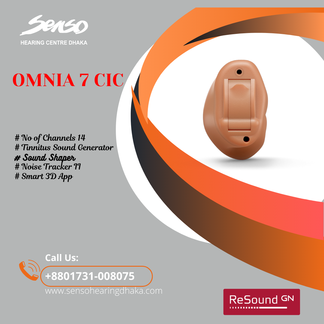 The Resound Omnia 7 CIC (Completely-in-Canal) hearing aid typically includes the following contents:
1.	Hearing Aid Unit: The Omnia 7 CIC device itself.
2.	Batteries: Usually comes with a pack of hearing aid batteries and size of battery 10.
3.	User Manual: Detailed instructions for setup, usage, and maintenance.
4.	Quick Start Guide: A simplified guide for immediate use.
5.	Cleaning Tools: Brush or pick for cleaning and maintenance.
6.	Ear Tips/Adapters: Various sizes for a comfortable fit (if applicable).
7.	Protective Case: For safe storage of the hearing aid.
8.	Warranty Information: Two (2) years replacement guaranty.
9.	App Instructions: Information on using the companion app (if applicable).